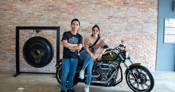 Khánh Thi tậu Harley-Davidson giá 849 triệu tặng chồng Phan Hiển sau chiến tích 3 HCV 