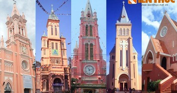 Những nhà thờ cổ màu hồng độc đáo ở Việt Nam