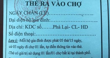 COVID-19: Người dân TP Chí Linh được phát thẻ 3 ngày đi chợ 1 lần 