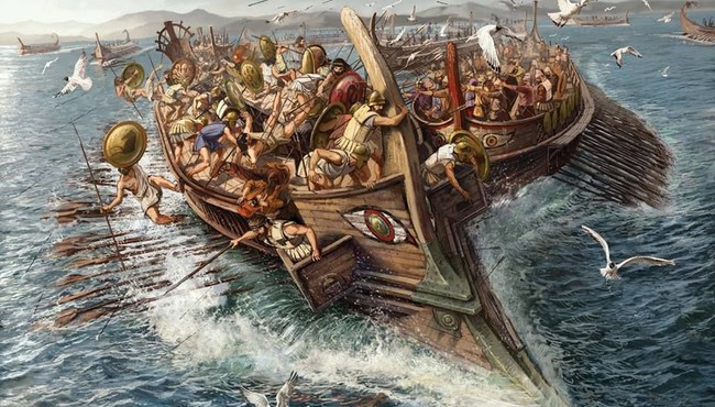 Trận thủy chiến nào đẫm máu nhất ở thế giới cổ đại?