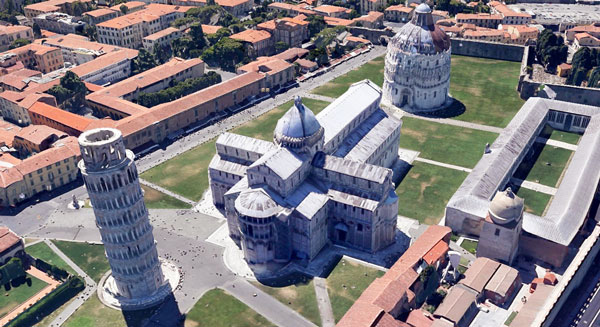 Hé lộ nguyên nhân tháp Pisa nghiêng theo nhiều hướng