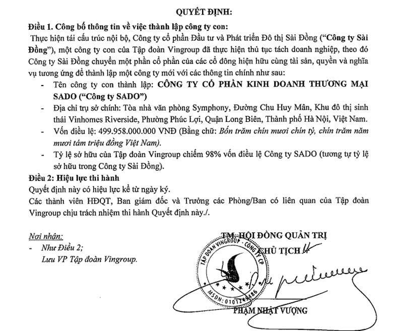 Ty phu Pham Nhat Vuong chia tach doanh nghiep 2,6 ty USD