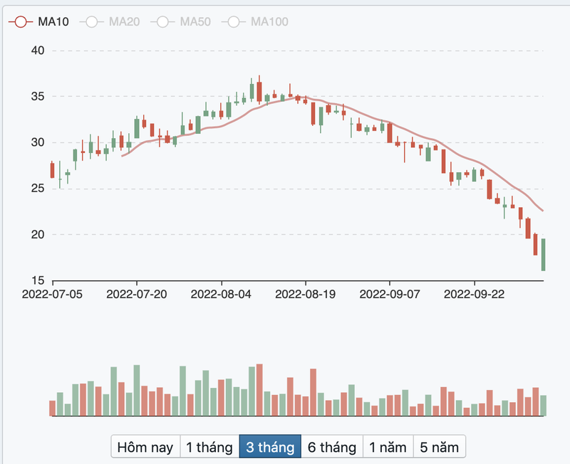 Diem ten nhung co phieu giam tren 30% trong thang 9